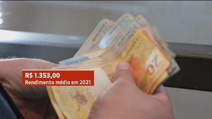 IBGE: rendimento médio do brasileiro tem queda recorde em 2021 e atinge menor valor em 10 anos
